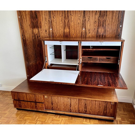 Image 1 of Vintage modular bookcase in Rio rosewood by Louis Paolozzi