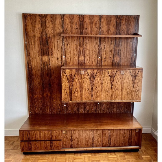 Image 1 of Vintage modular bookcase in Rio rosewood by Louis Paolozzi