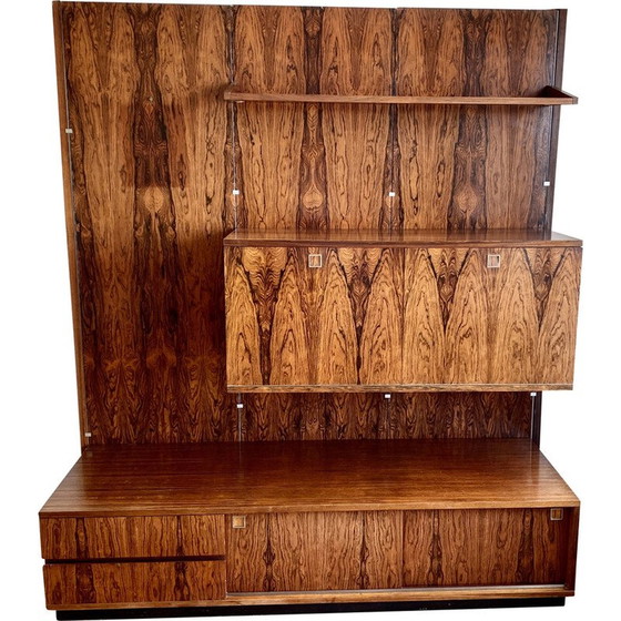 Image 1 of Vintage modular bookcase in Rio rosewood by Louis Paolozzi