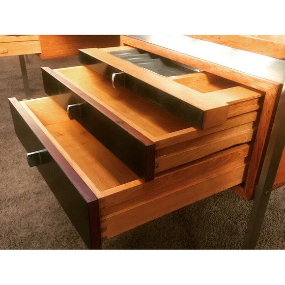 Image 1 of Vintage metal desk by Jorgen Kastholm and Prebendes Fabrucius for Kill International, 1970