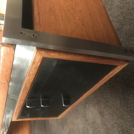 Image 1 of Vintage metal desk by Jorgen Kastholm and Prebendes Fabrucius for Kill International, 1970