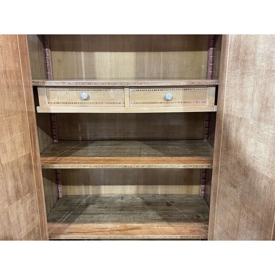 Image 1 of Vintage Art Deco removable bedroom wardrobe in walnut burl, 1940