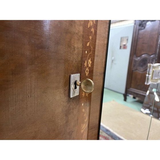 Image 1 of Vintage Art Deco removable bedroom wardrobe in walnut burl, 1940