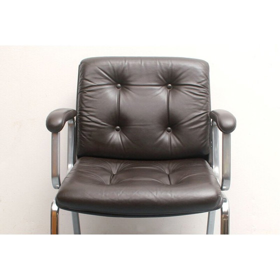 Image 1 of Vintage leather armchair by Drabert MInden, Germany 1970s
