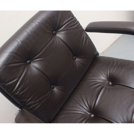 Image 1 of Vintage leather armchair by Drabert MInden, Germany 1970s