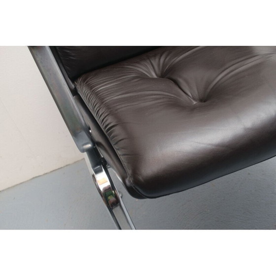 Image 1 of Vintage leather armchair by Drabert MInden, Germany 1970s