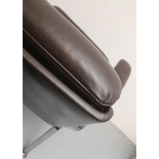 Image 1 of Vintage leather armchair by Drabert MInden, Germany 1970s