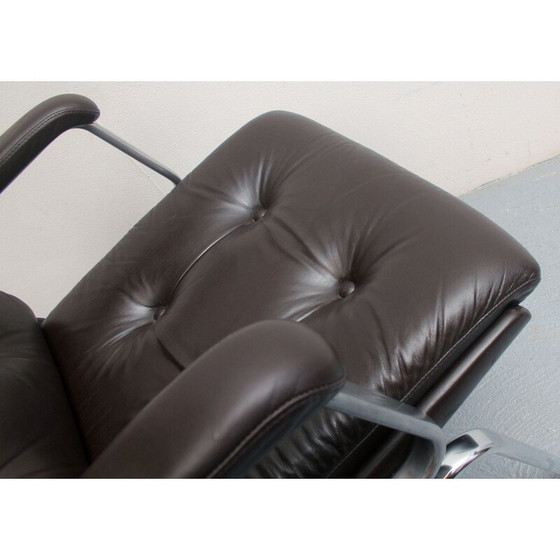 Image 1 of Vintage leather armchair by Drabert MInden, Germany 1970s