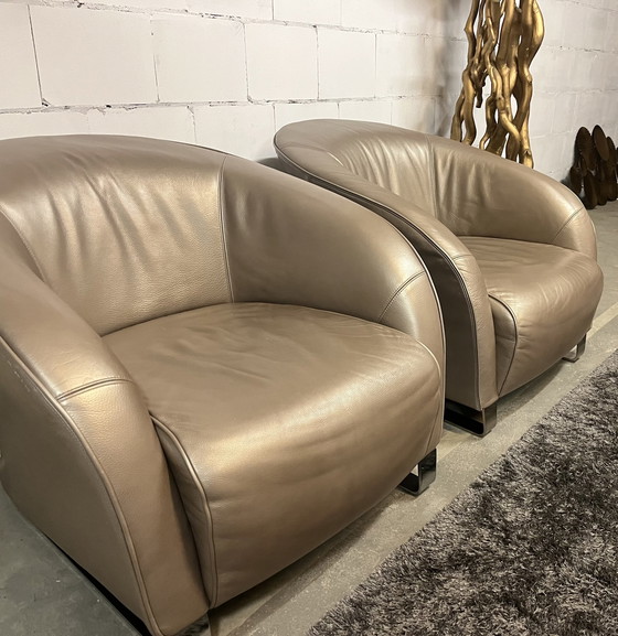 Image 1 of 2x Natuzzi Liz chairs