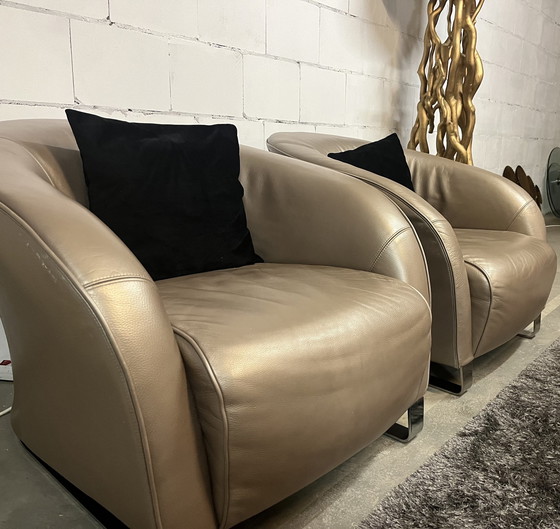 Image 1 of 2x Natuzzi Liz chairs