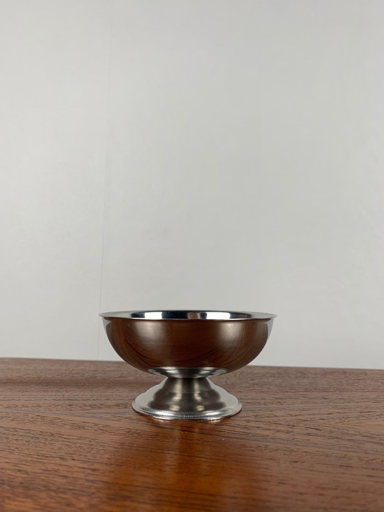 Image 1 of Set Of 10 Stainless Steel Ice Cream Cups, 1970