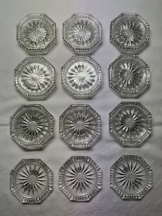 Image 1 of Set Of 21 Hexagone Glass Coasters