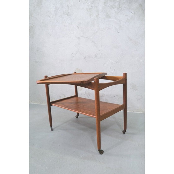 Image 1 of Vintage teak bar trolley by Poul Hundevad, Danish 1960
