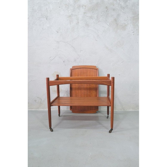 Image 1 of Vintage teak bar trolley by Poul Hundevad, Danish 1960