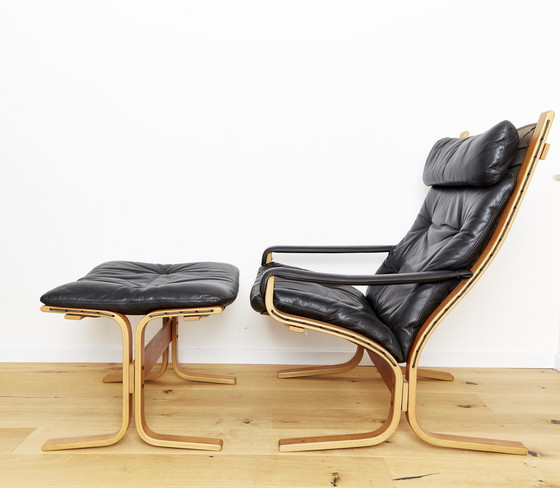 Image 1 of Siesta Lounge Chair & Ottoman By Ingmar Relling For Westnofa, 1970S, Set Of 2