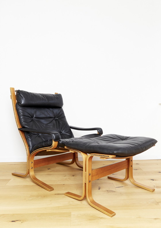 Image 1 of Siesta Lounge Chair & Ottoman By Ingmar Relling For Westnofa, 1970S, Set Of 2