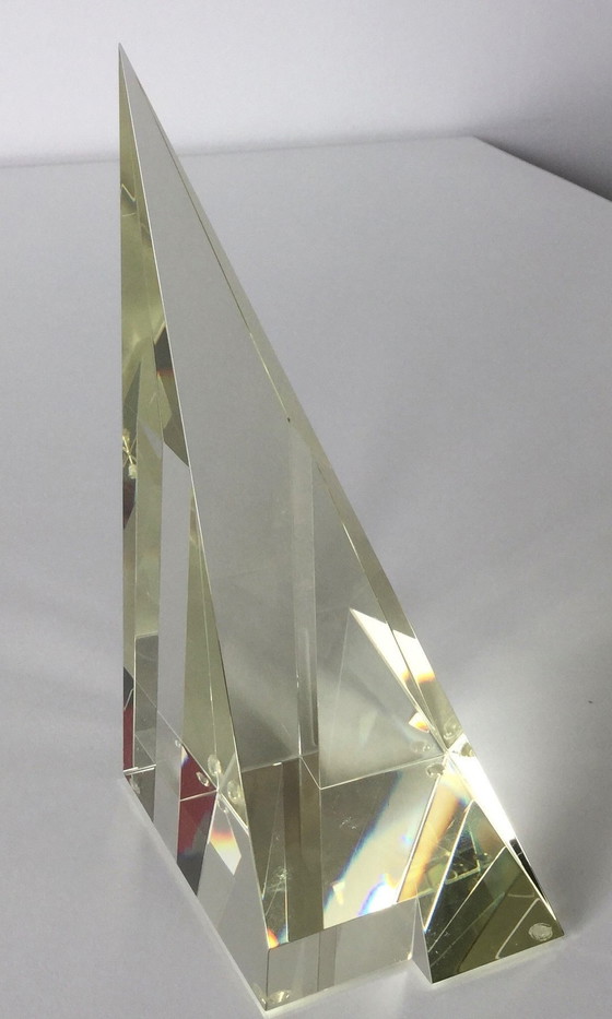 Image 1 of " Pyramid" Glass Object By George Broft