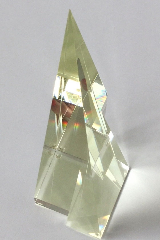 Image 1 of " Pyramid" Glass Object By George Broft