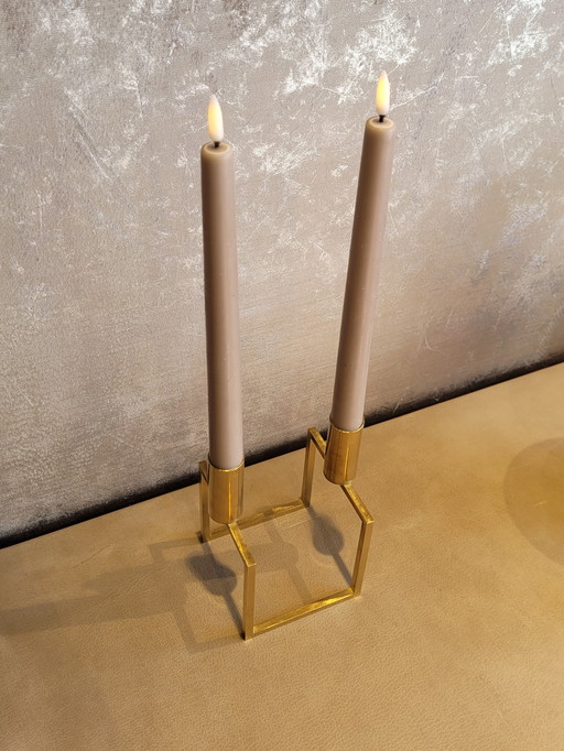 ByLassen Kubus Line candlestick gold