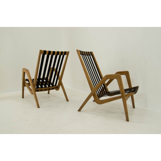Image 1 of Pair of vintage movie chairs by Jan Vanek, 1950