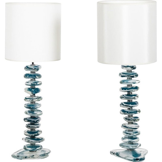 Image 1 of Coppia di lampade vintage in vetro di Murano