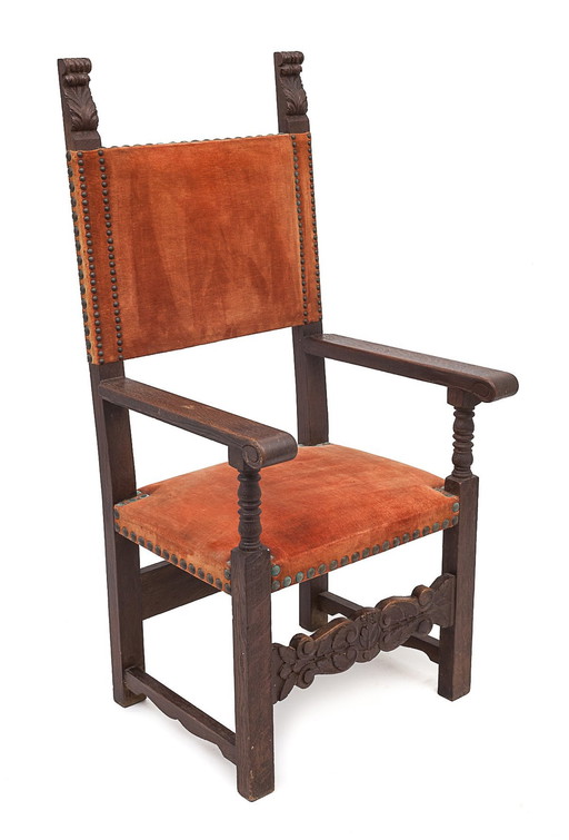 Fauteuil D'Apparat En Bois De Palmier, 1920