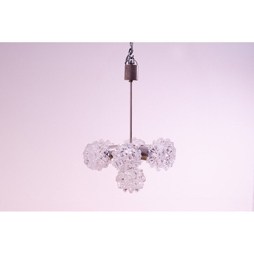 Vintage cut glass chandelier for Kamenický Šenov, Czechoslovakia 1970