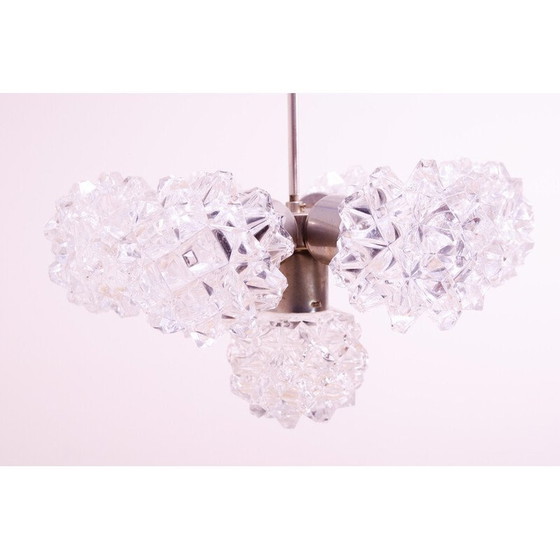 Image 1 of Vintage cut glass chandelier for Kamenický Šenov, Czechoslovakia 1970