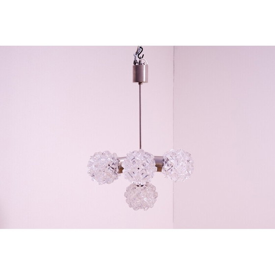 Image 1 of Vintage cut glass chandelier for Kamenický Šenov, Czechoslovakia 1970