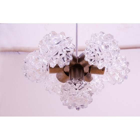 Image 1 of Vintage cut glass chandelier for Kamenický Šenov, Czechoslovakia 1970
