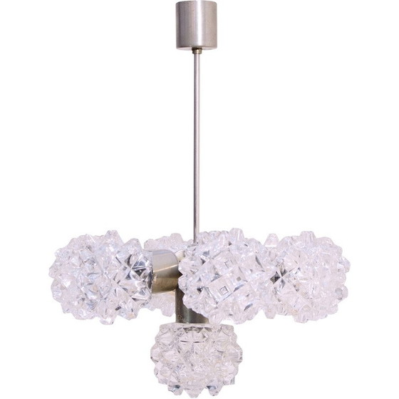 Image 1 of Vintage cut glass chandelier for Kamenický Šenov, Czechoslovakia 1970