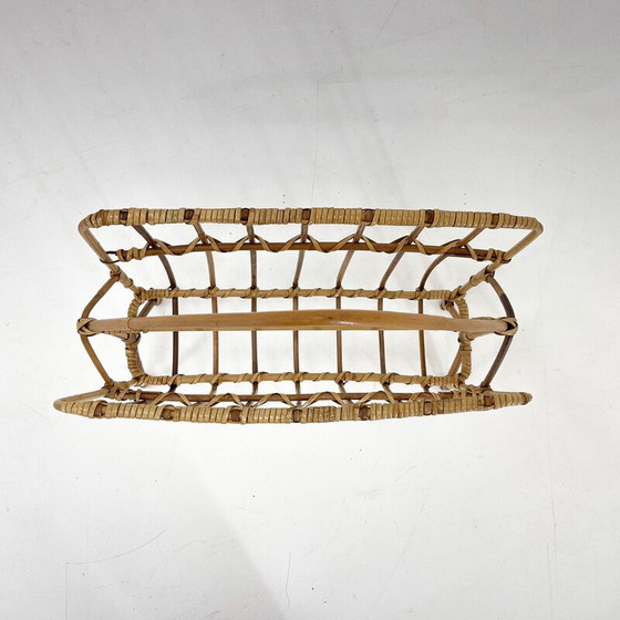 Image 1 of Vintage bamboo magazine rack, Czechoslovakia 1970
