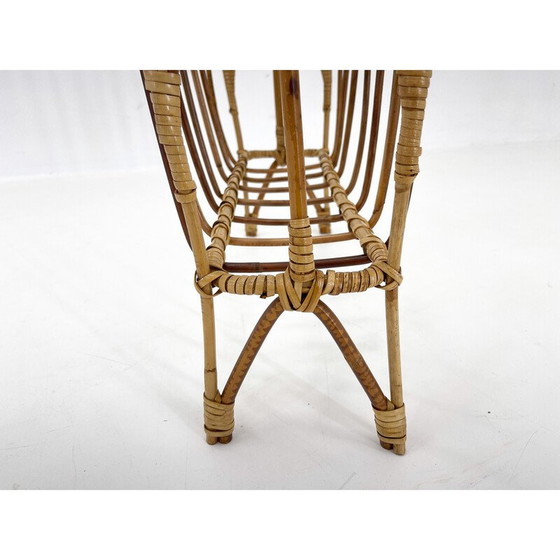 Image 1 of Vintage bamboo magazine rack, Czechoslovakia 1970
