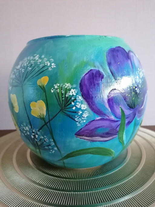 Evalien Ritmeester Globe Vase 'Blue Sky'