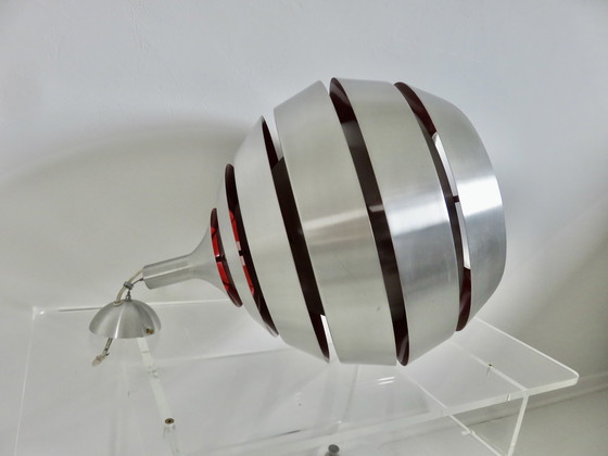 Image 1 of Xxl Scandinavian Hanging Lamp In Brushed Aluminium