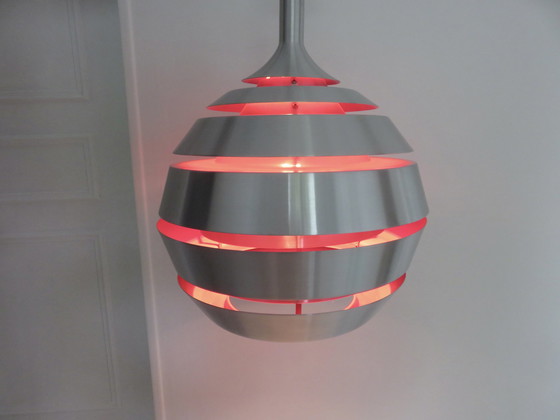 Image 1 of Xxl Scandinavian Hanging Lamp In Brushed Aluminium