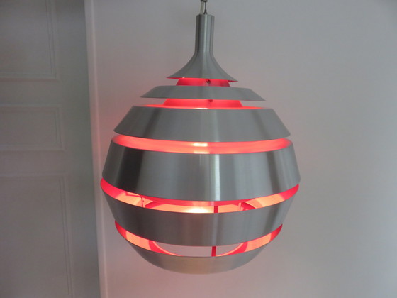 Image 1 of Xxl Scandinavian Hanging Lamp In Brushed Aluminium