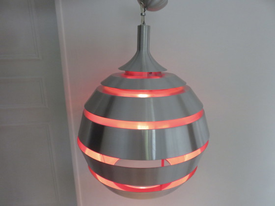 Image 1 of Xxl Scandinavian Hanging Lamp In Brushed Aluminium