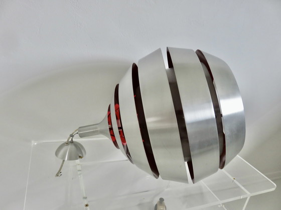 Image 1 of Xxl Scandinavian Hanging Lamp In Brushed Aluminium