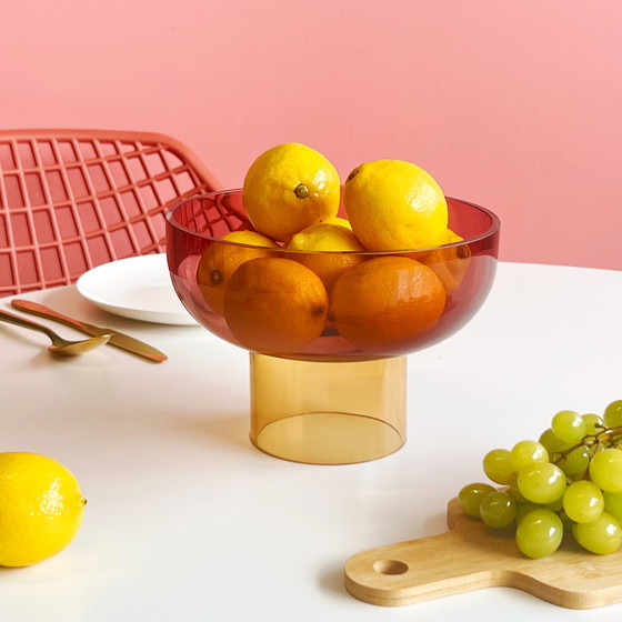 Image 1 of Cloudnola Tip Top Bowl / Fruitbowl Medium Pink And Yellow