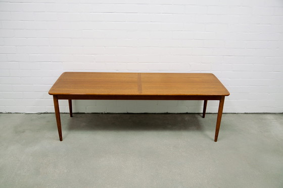 Image 1 of oblong teak coffee table