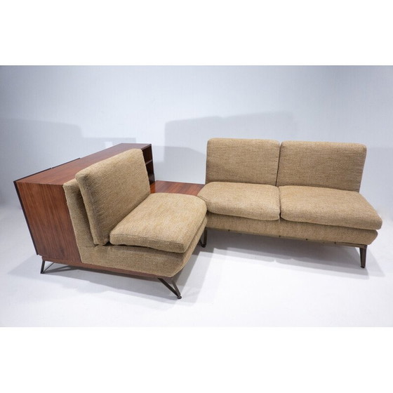Image 1 of Mid-century Italian sofa with built-in sideboard, Italy 1960s