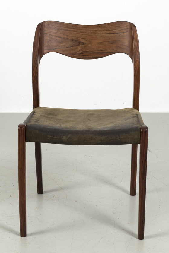 Image 1 of J.L. Moller Mobelfabrik model 71 chair by Niels Moller