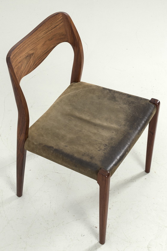 Image 1 of J.L. Moller Mobelfabrik model 71 chair by Niels Moller