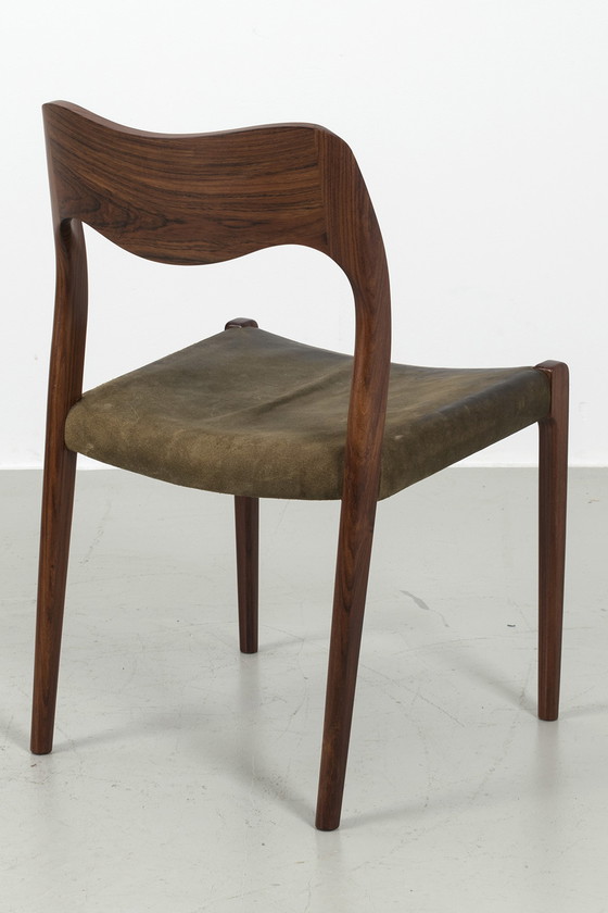 Image 1 of J.L. Moller Mobelfabrik model 71 chair by Niels Moller