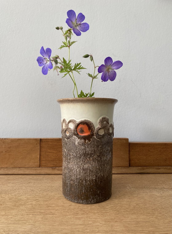 Image 1 of Strehla vase with fatlava glaze