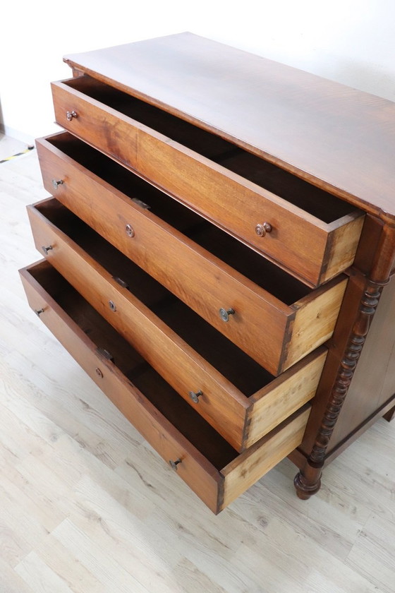 Image 1 of Antique Wooden Chest Of Drawers