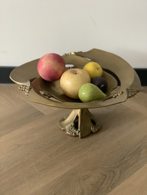 Solid bronze fruit bowl