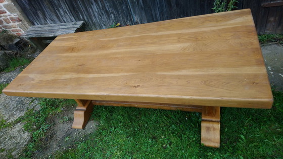 Image 1 of Solid Oak Monastery Table