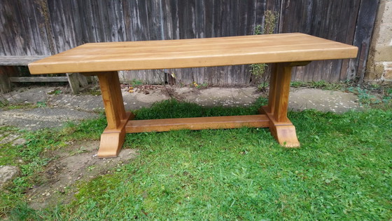 Image 1 of Solid Oak Monastery Table